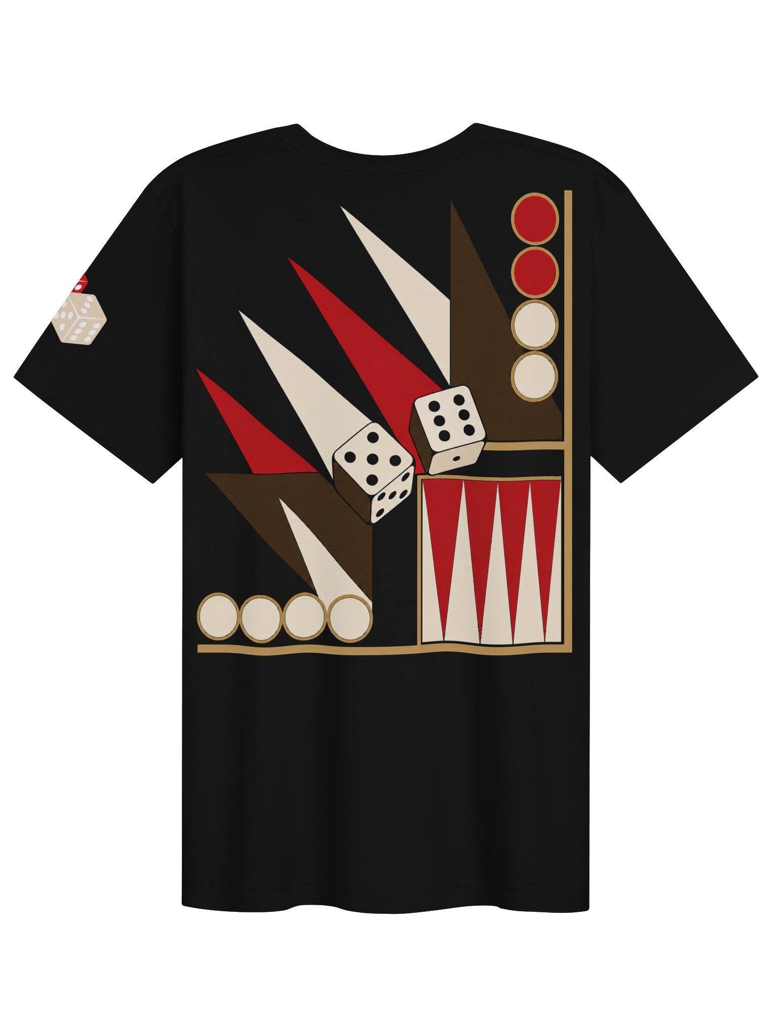 Abstract Dice & Geometric Tee Black product image (2)
