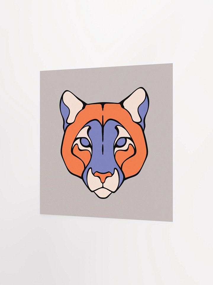 Puma's Gaze - Square Matte Paper Poster product image (2)