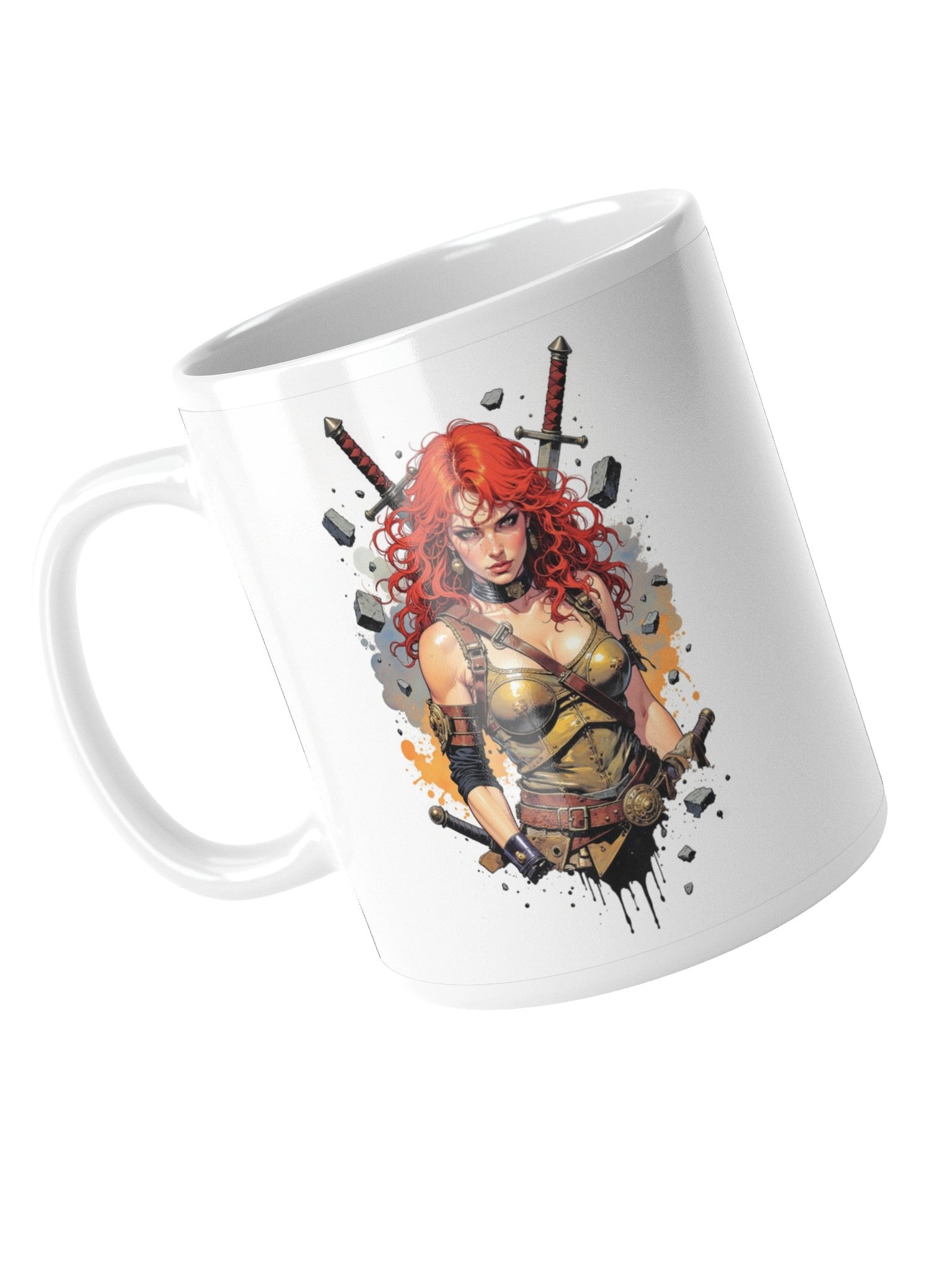 Fantasy Red Warrior Coffee Mug product image (4)