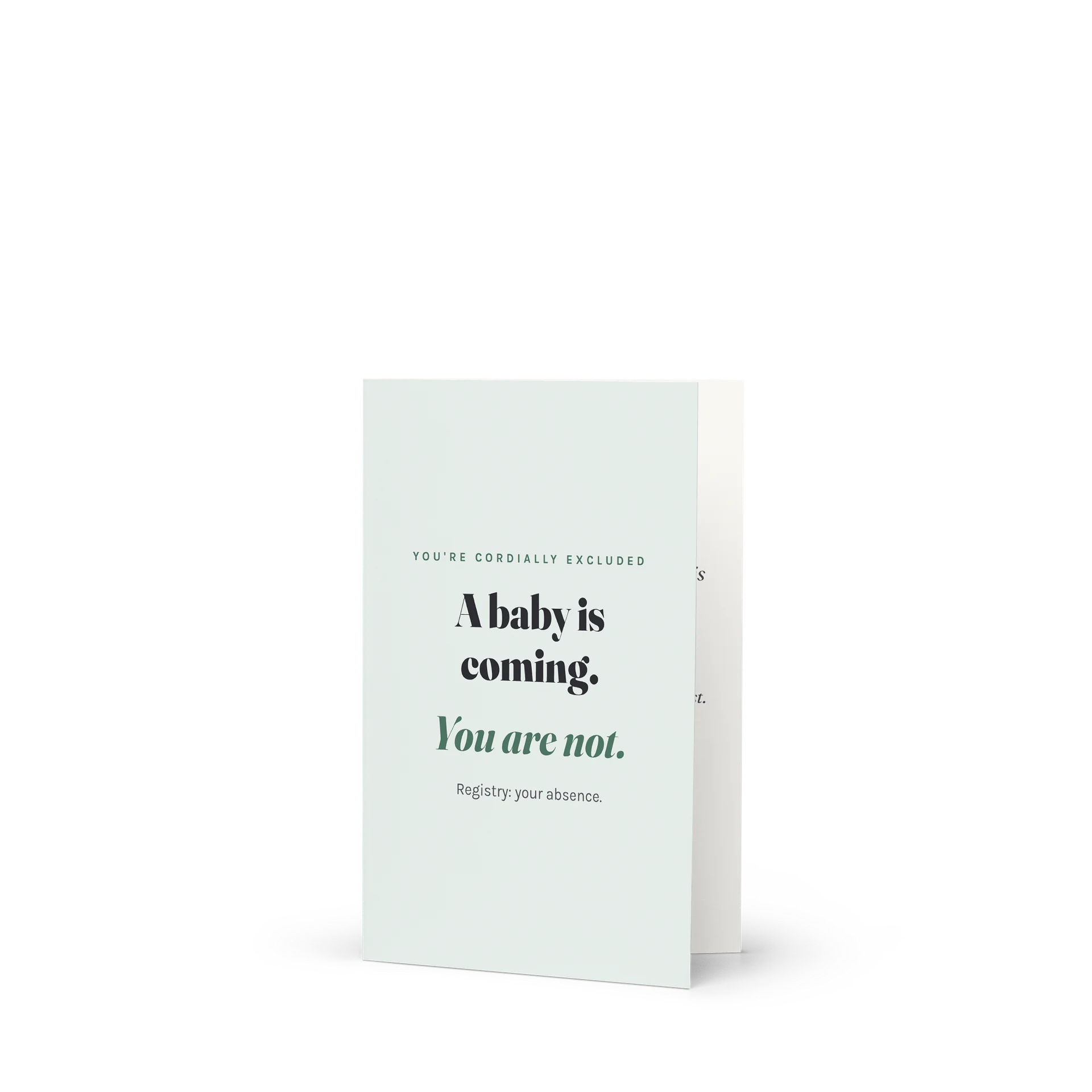 You're Cordially Excluded Baby Shower Card product image (1)