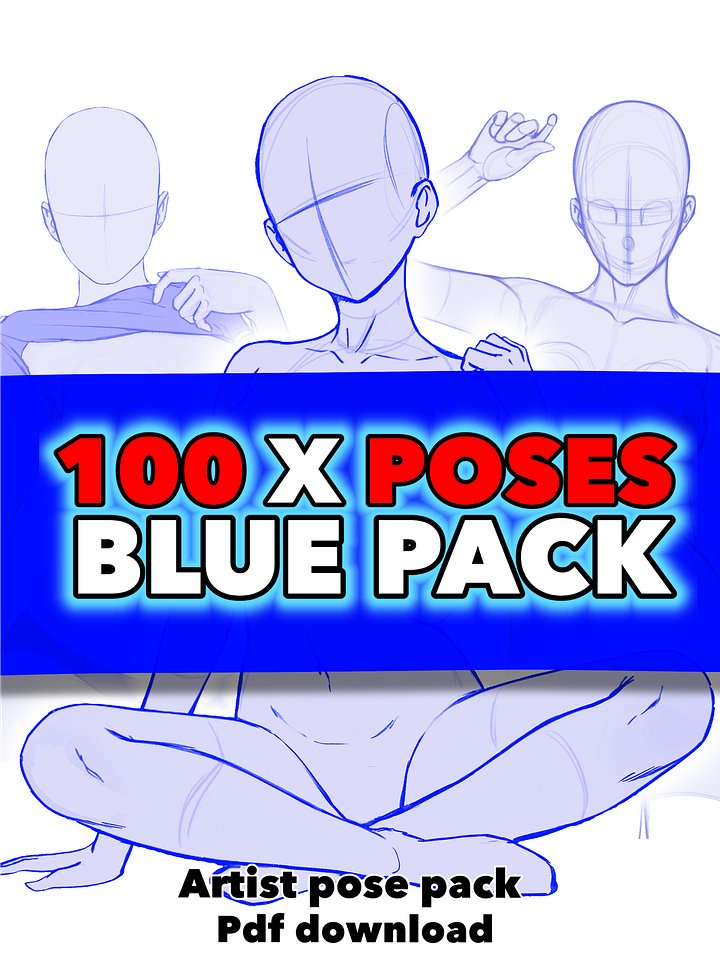 100 Adult Pose- [BLUE PACK] product image (1)
