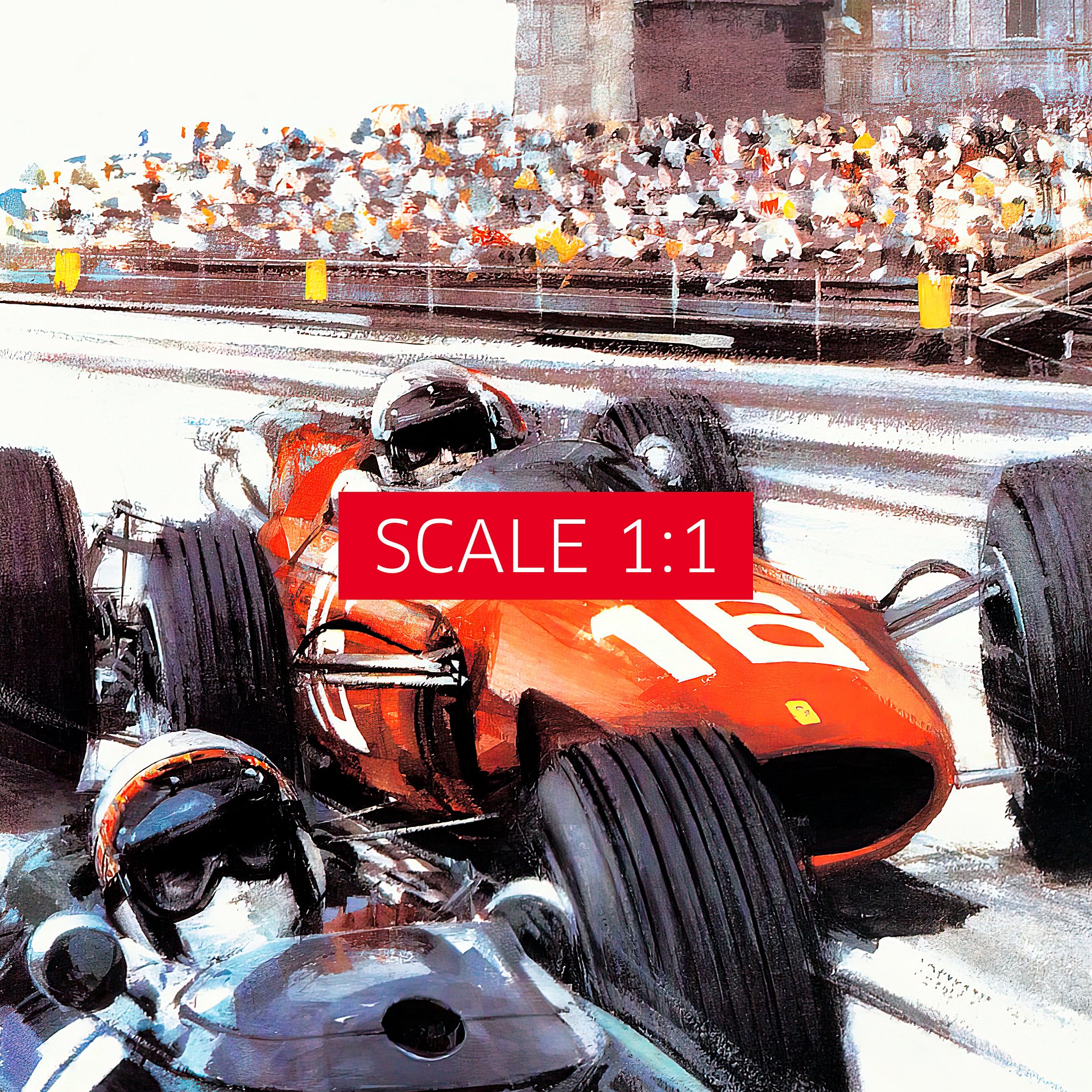 Monaco Vintage F1 Grand Prix, 1967 poster — Vintage Formula 1 poster, Monaco Grand Prix poster, retro travel poster, retro travel art product image (4)
