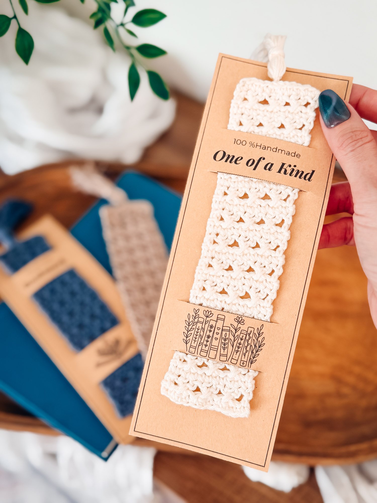 Reed Crossover Stitch Crochet Bookmark product image (6)