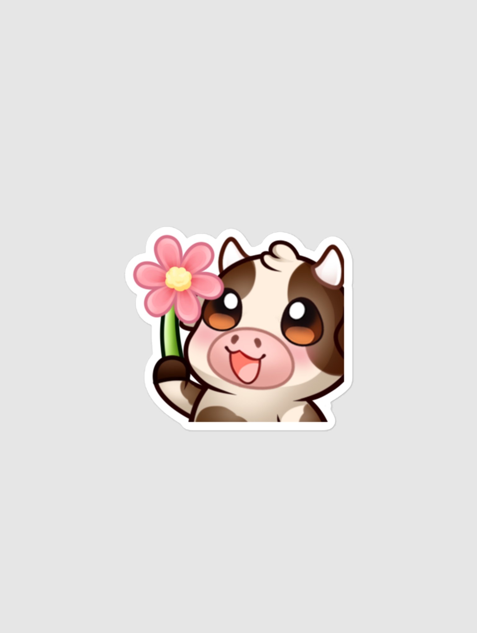 Cow Flower Emote Sticker product image (1)