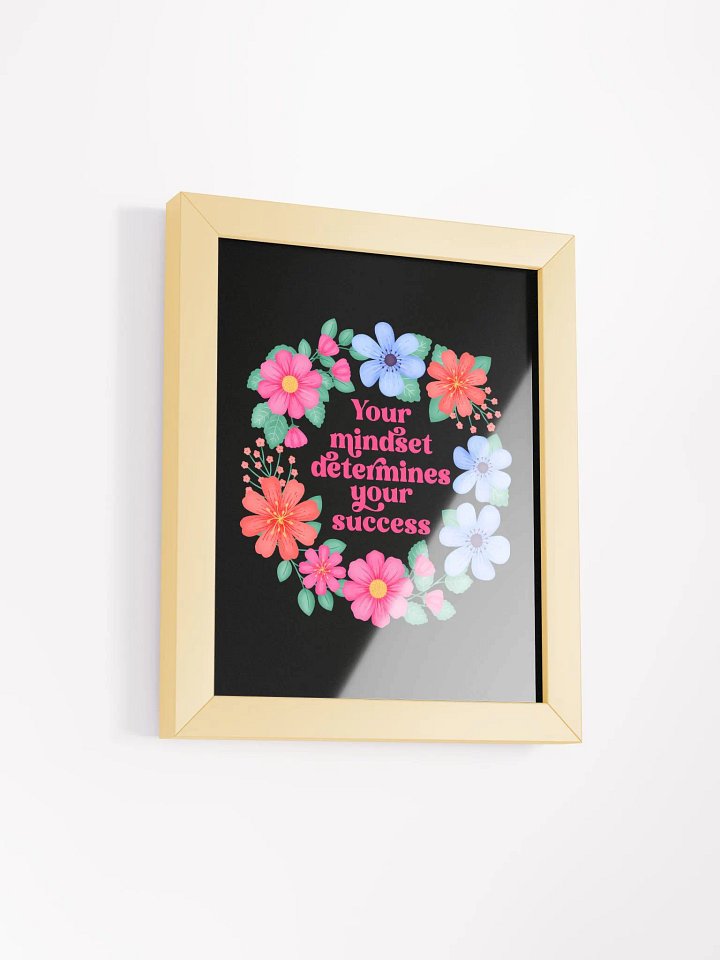 Your mindset determines your success - Motivational Wall Art Black product image (2)