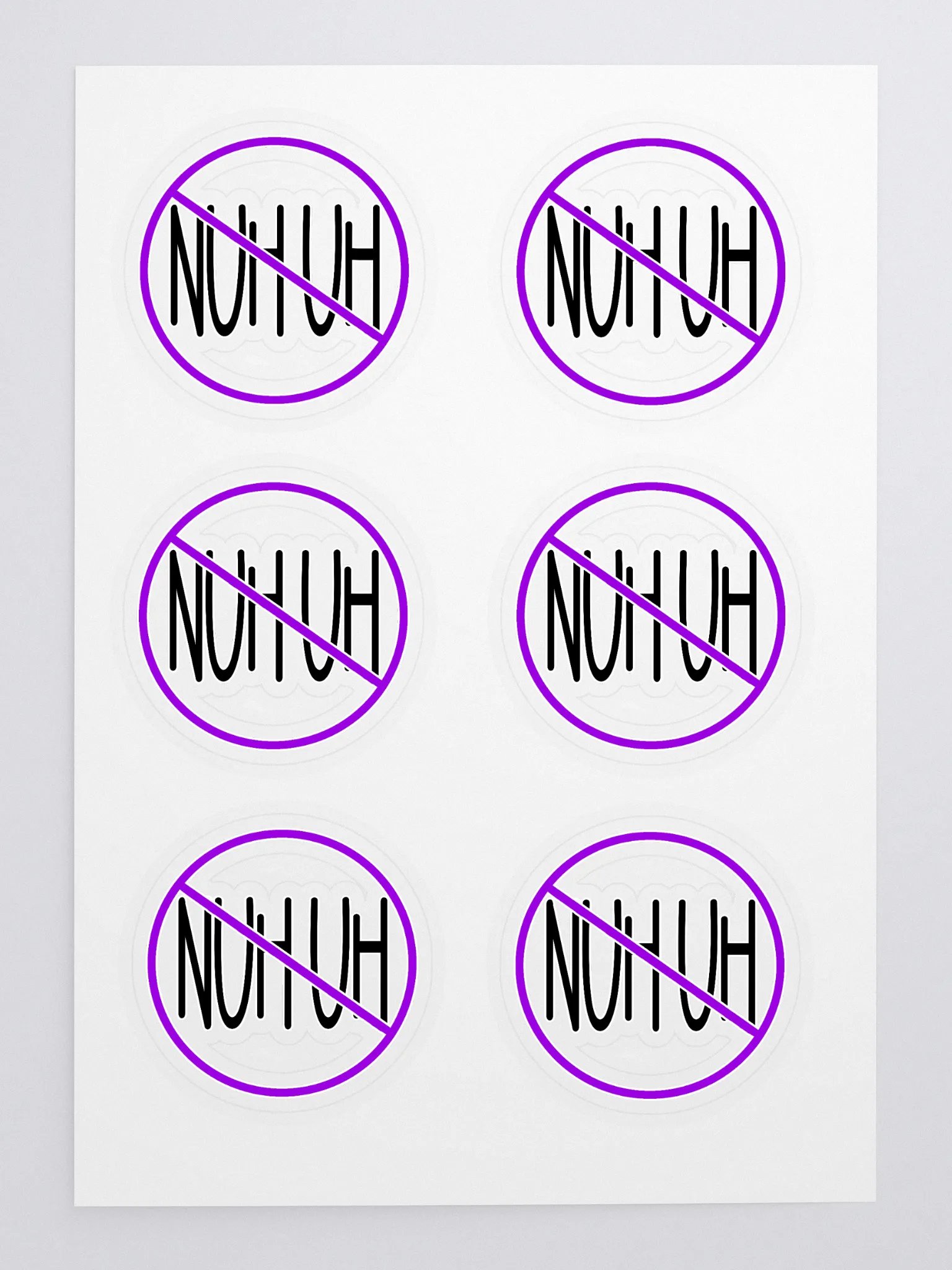 Nuh-uh Sticker 6 pack product image (3)