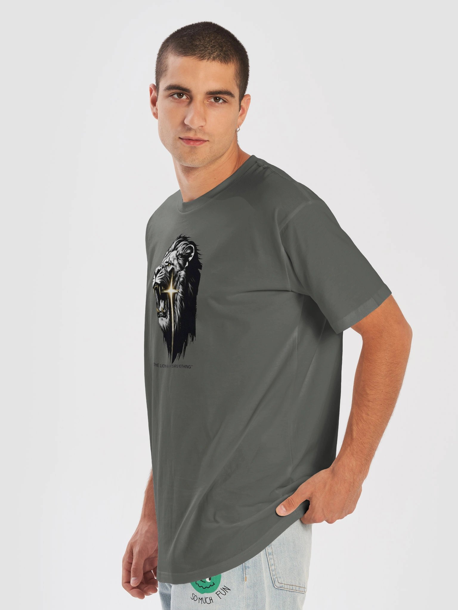 Roaring Lion Cross Unisex T-Shirt product image (21)