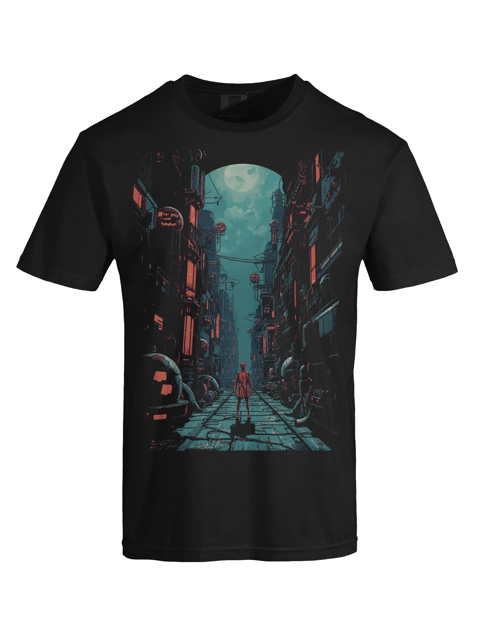 Neon Moon Alley Sci-Fi Heavyweight T-Shirt product image (2)
