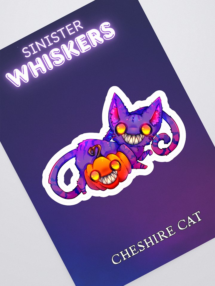 Sinister Whiskers | Cheshire Cat Sticker product image (1)