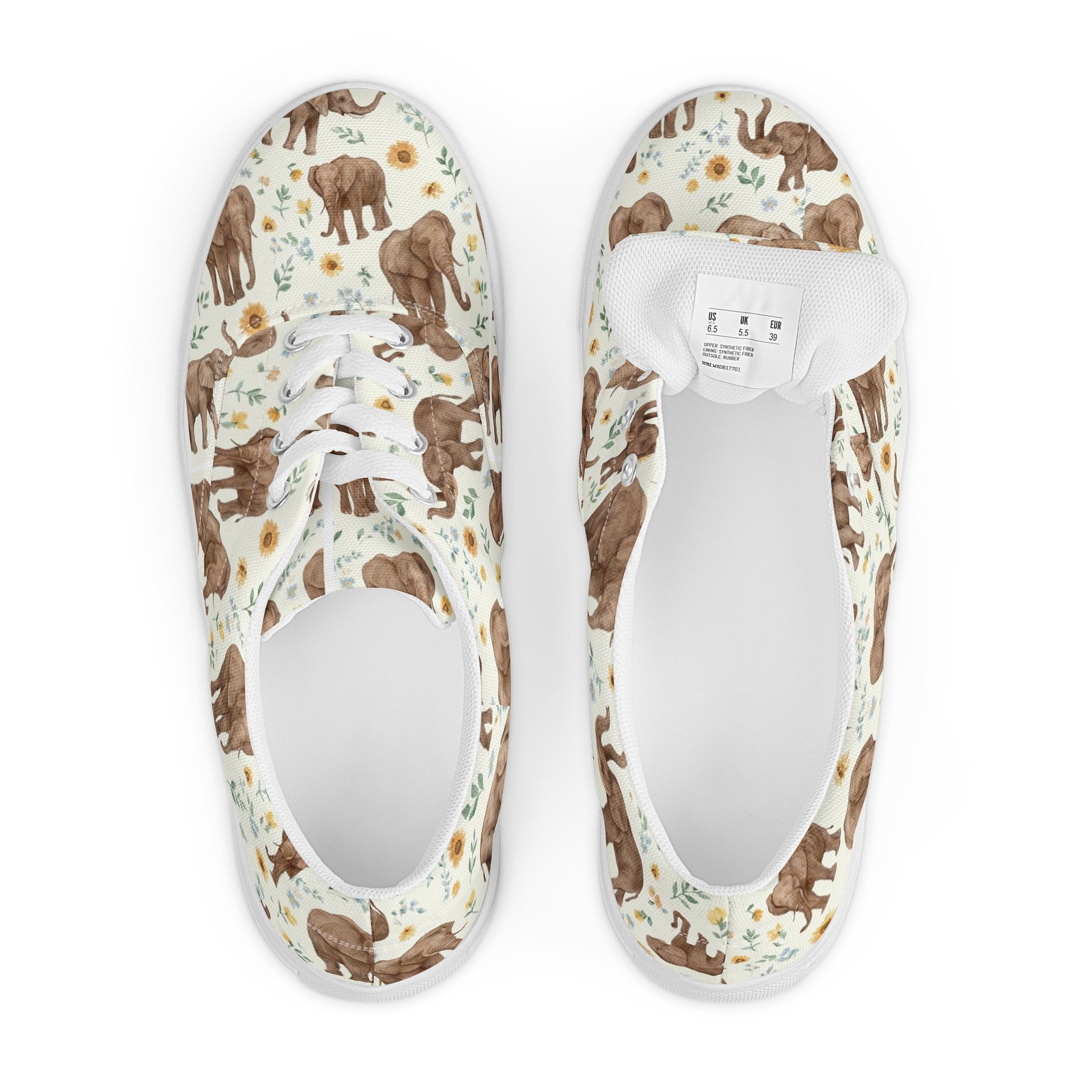 Elephant Blooms Lace-Up Shoes product image (6)