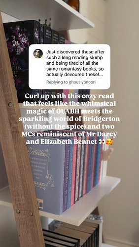 Thank you!! And for anyone else who’s in need of a cozy romantic read, the Charmed Leaf Legacy books are swoony, no-spice rom...