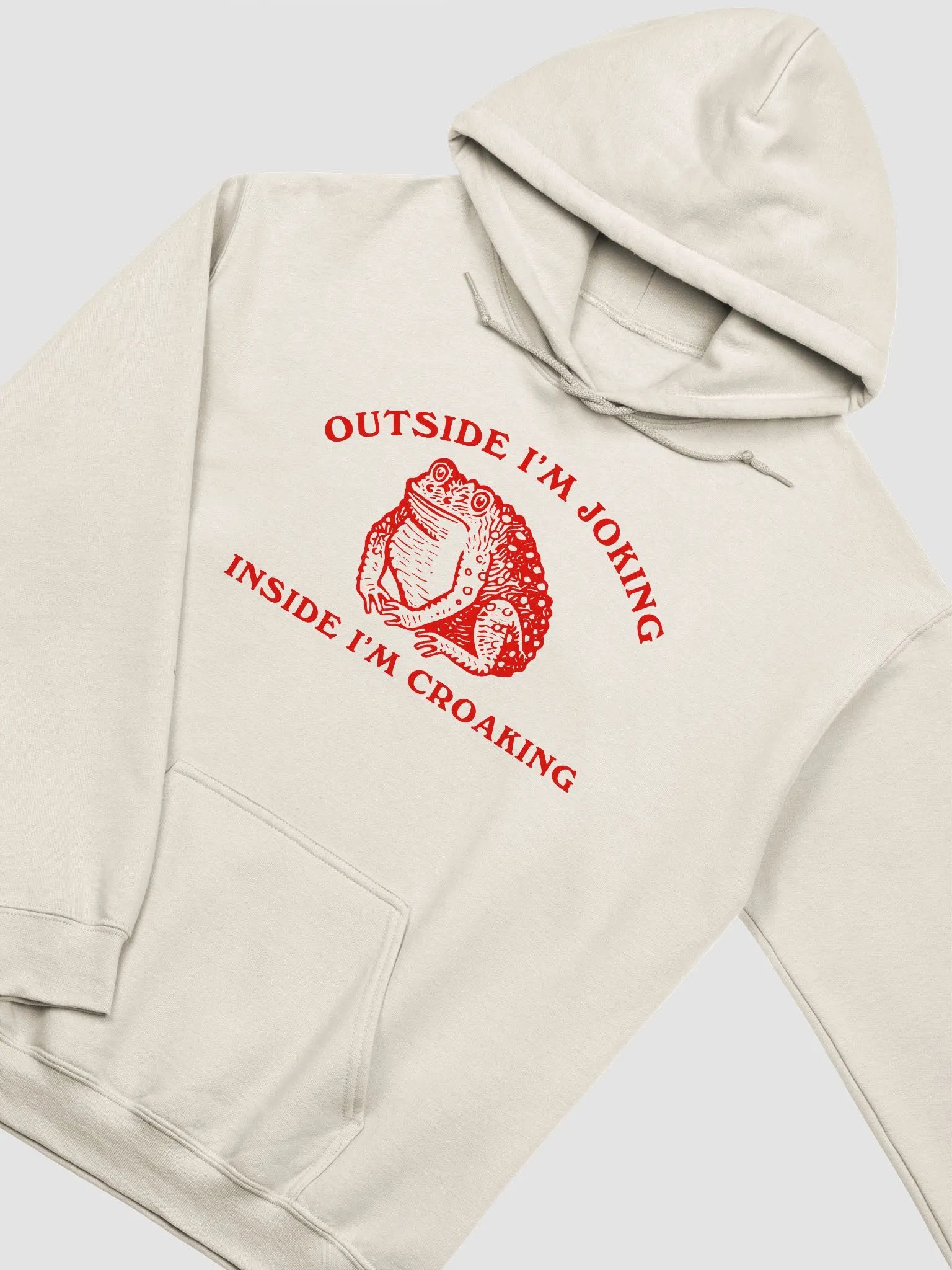 Outside I'm joking inside I'm croaking Hoodie product image (2)