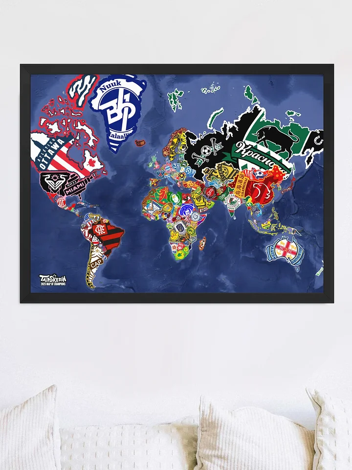 The World Map of Champions × 2025 (Framed) product image (1)