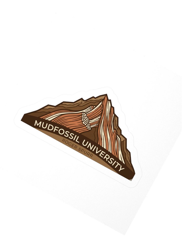 Mudfossil University Mountain Emblem Kiss Cut Sticker product image (4)