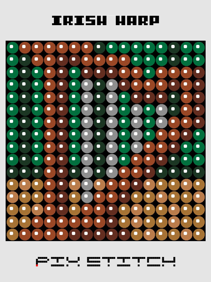Irish Harp Pixel Art product image (1)
