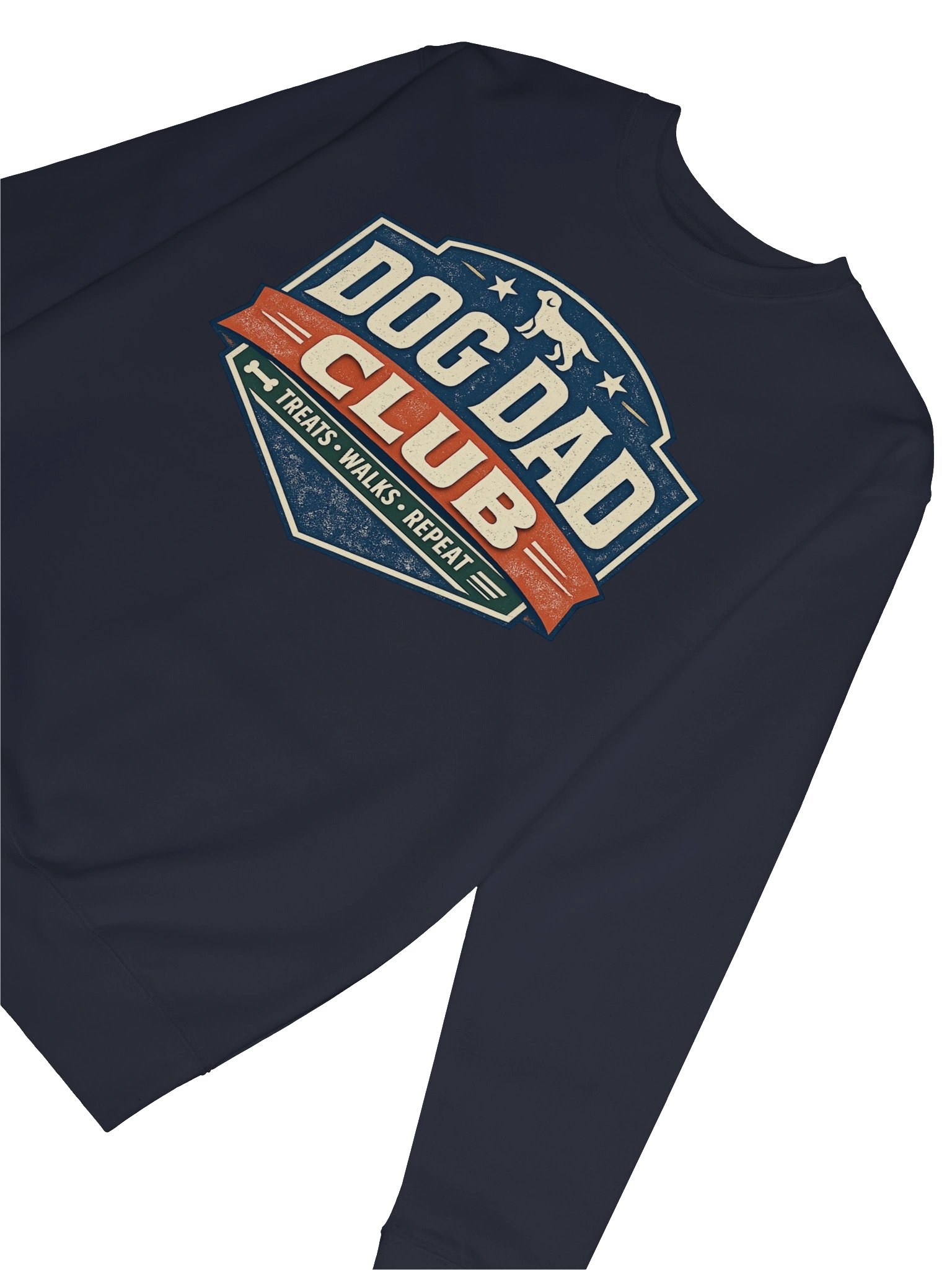 Dog Dad Club Crewneck Sweatshirt – Vintage Dog Dad Sweatshirt | Treats Walks Repeat product image (7)
