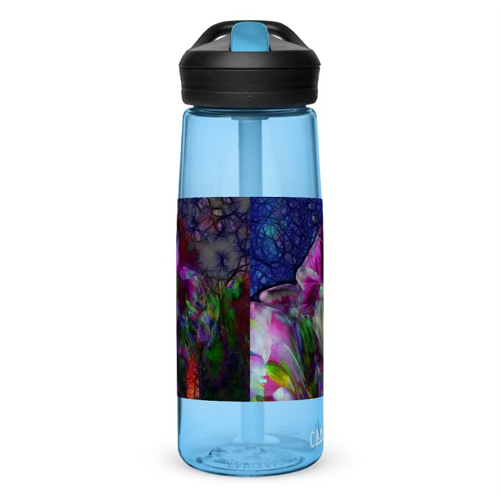 Abstract Pink Carnation Stems Sports Water Bottle product image (2)