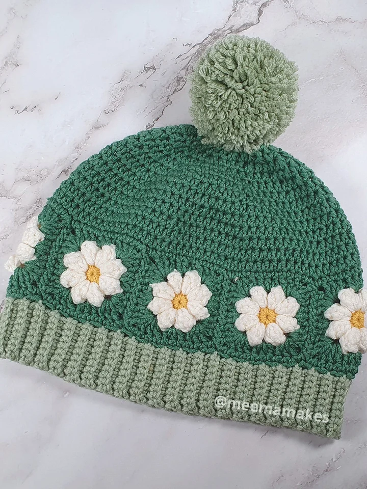 Daisy Beanie Hat Pattern product image (2)