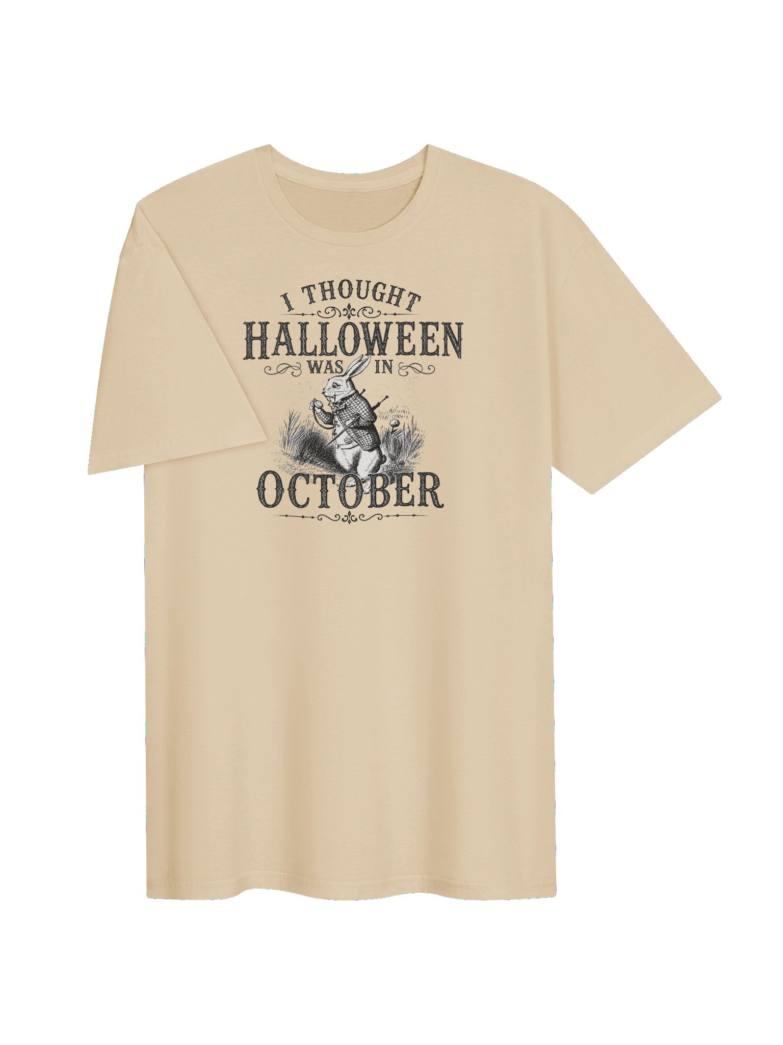 I THOUGHT HALLOWEEN WAS IN OCTOBER, White Rabbit, Unisex Cotton Softstyle T-Shirt product image (23)