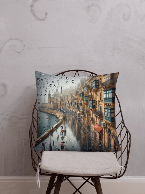 Coastal Rain All-Over Pillow | AI Design about city product image (1)