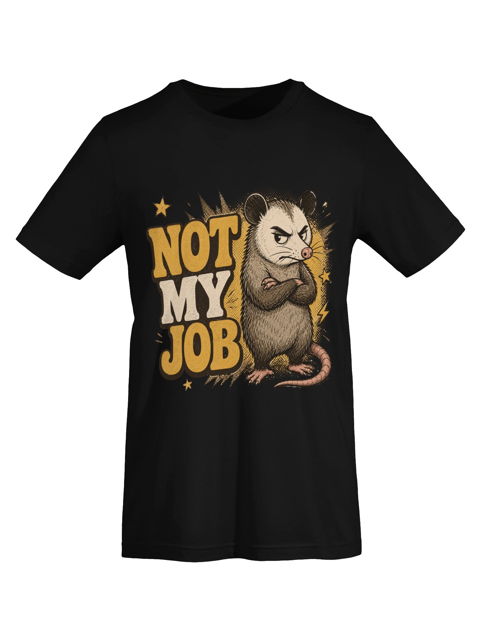 Not My Job — Grumpy Possum Work Tee product image (49)
