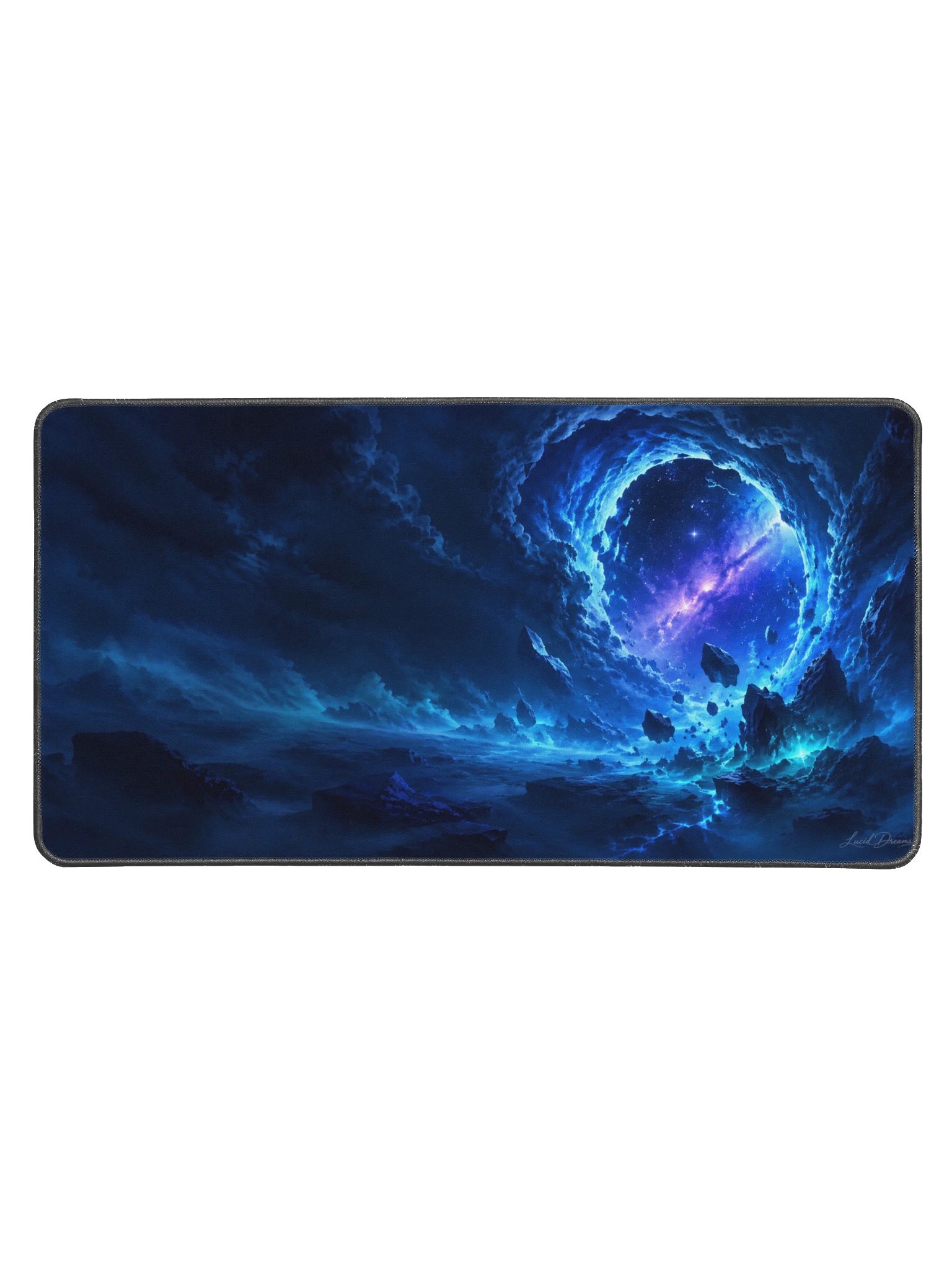 Blue Cosmic Vortex Desk Mat product image (1)