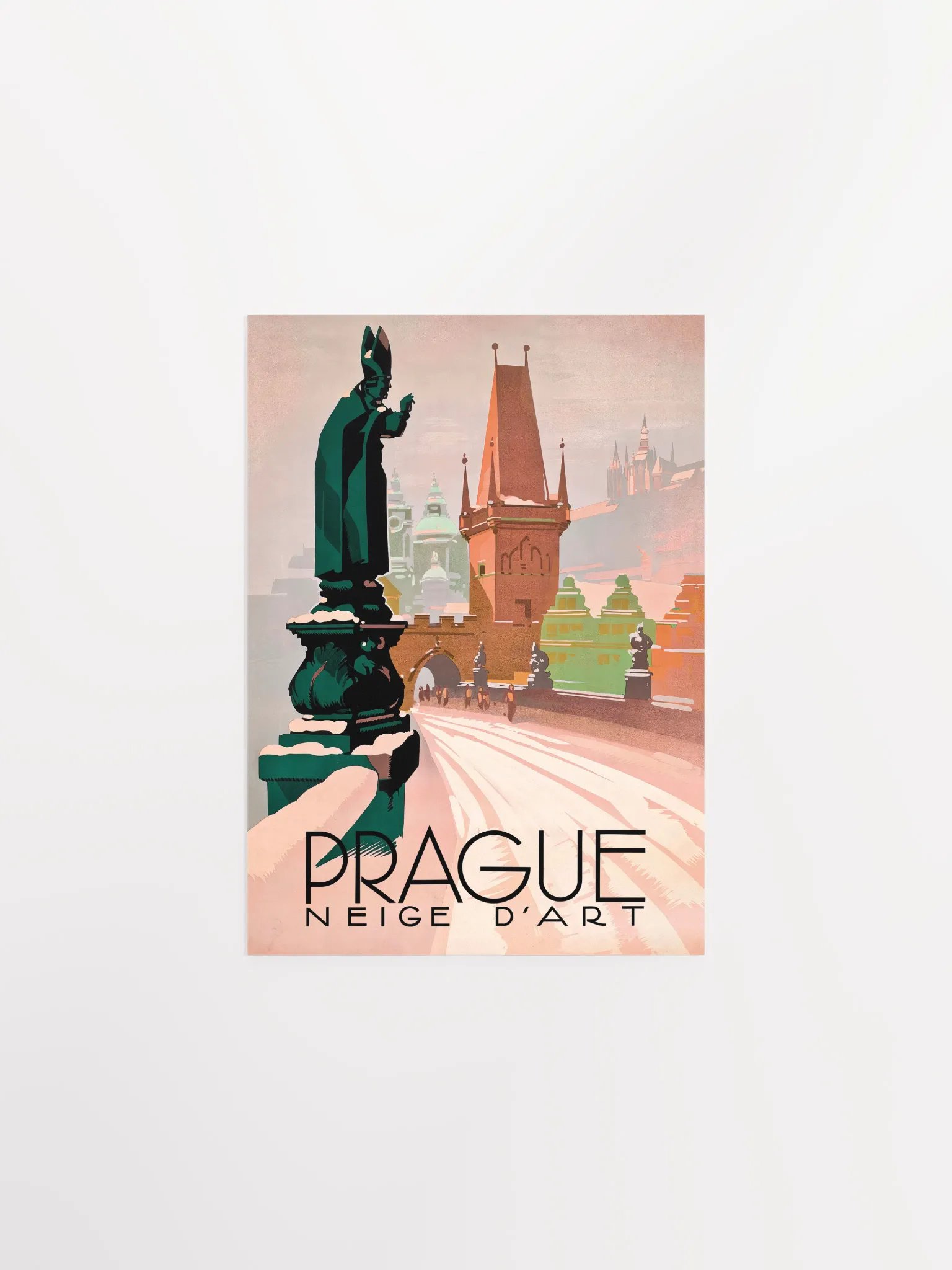Prague Czech, 1930s — Retro travel poster, vintage travel print product image (6)