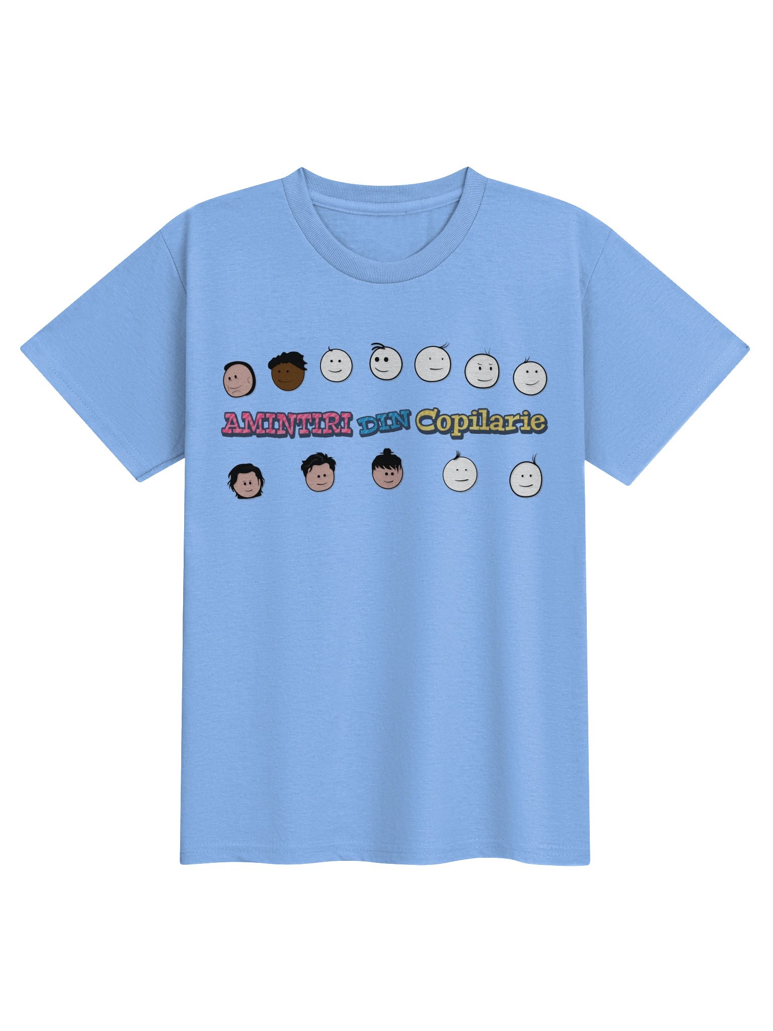 👕 Tricou Albastru Deschis Fete „Amintiri Din Copilărie” – Personajele product image (1)