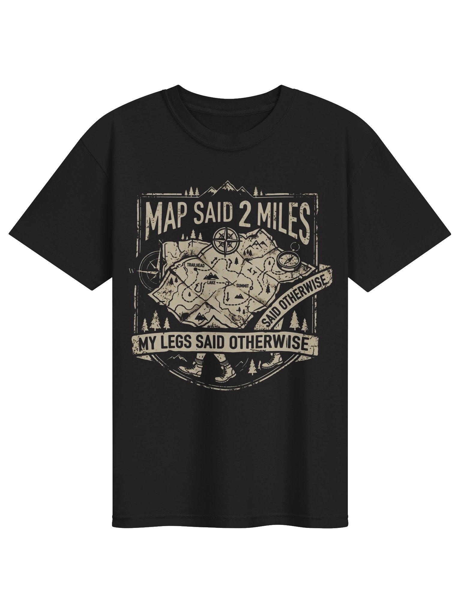 Map Said 2 Miles — Vintage Hiking Tee product image (1)