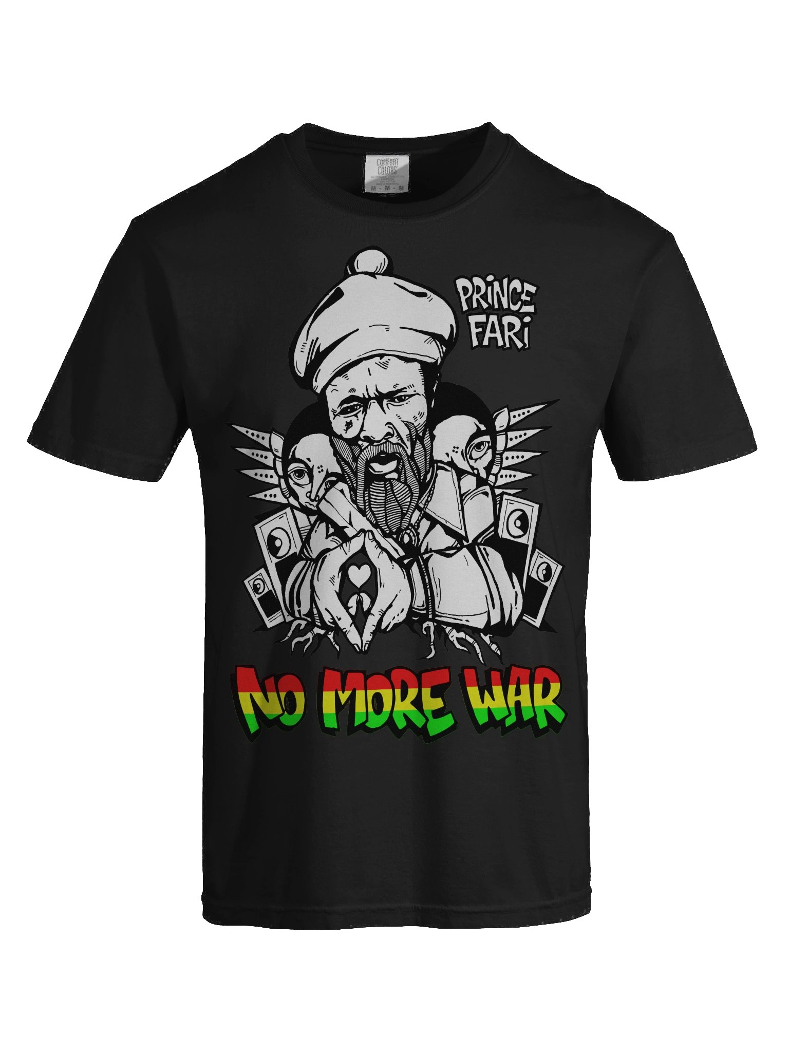 Prince Far I T-Shirt by RasTerms37 (Grey / Red Gold Green / Premium) product image (4)