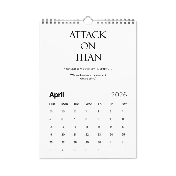 Anime Quotes Calendar product image (1)