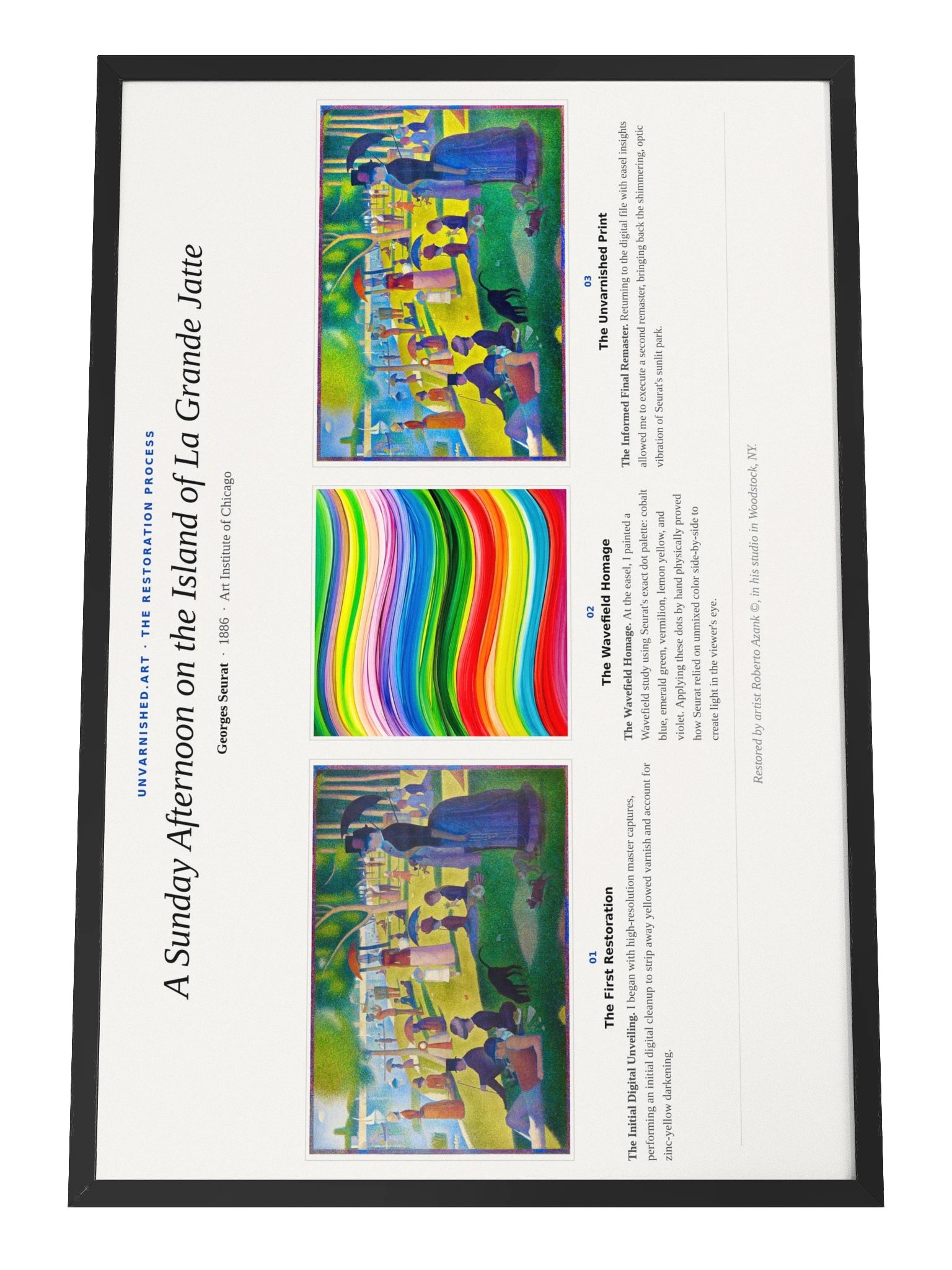 A Sunday Afternoon on the Island of La Grande Jatte — Framed Process Poster product image (1)