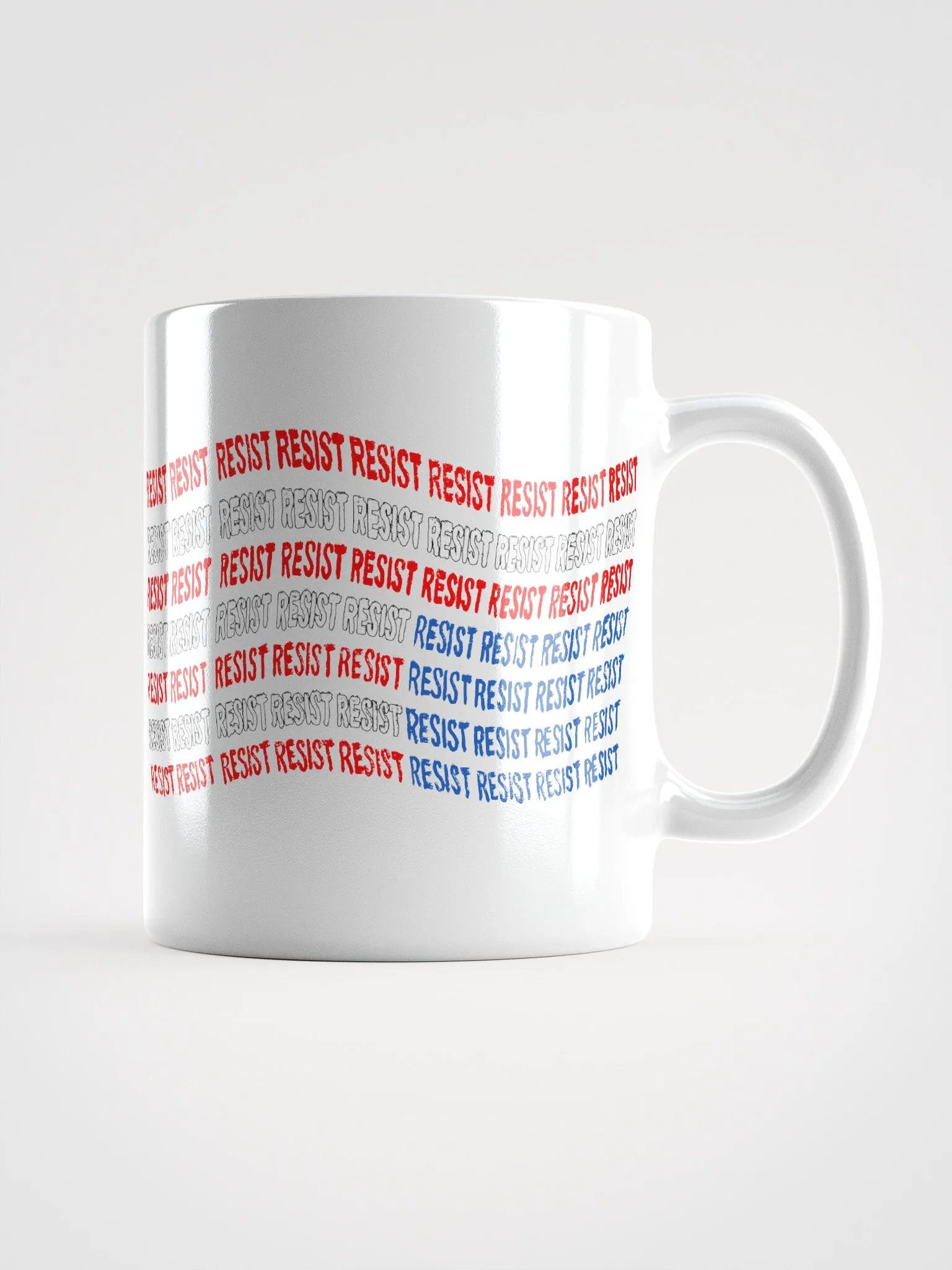 Resist Upside Down Flag White Mug product image (2)