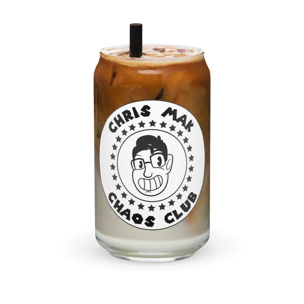 Chaos club glass can cup product image (36)