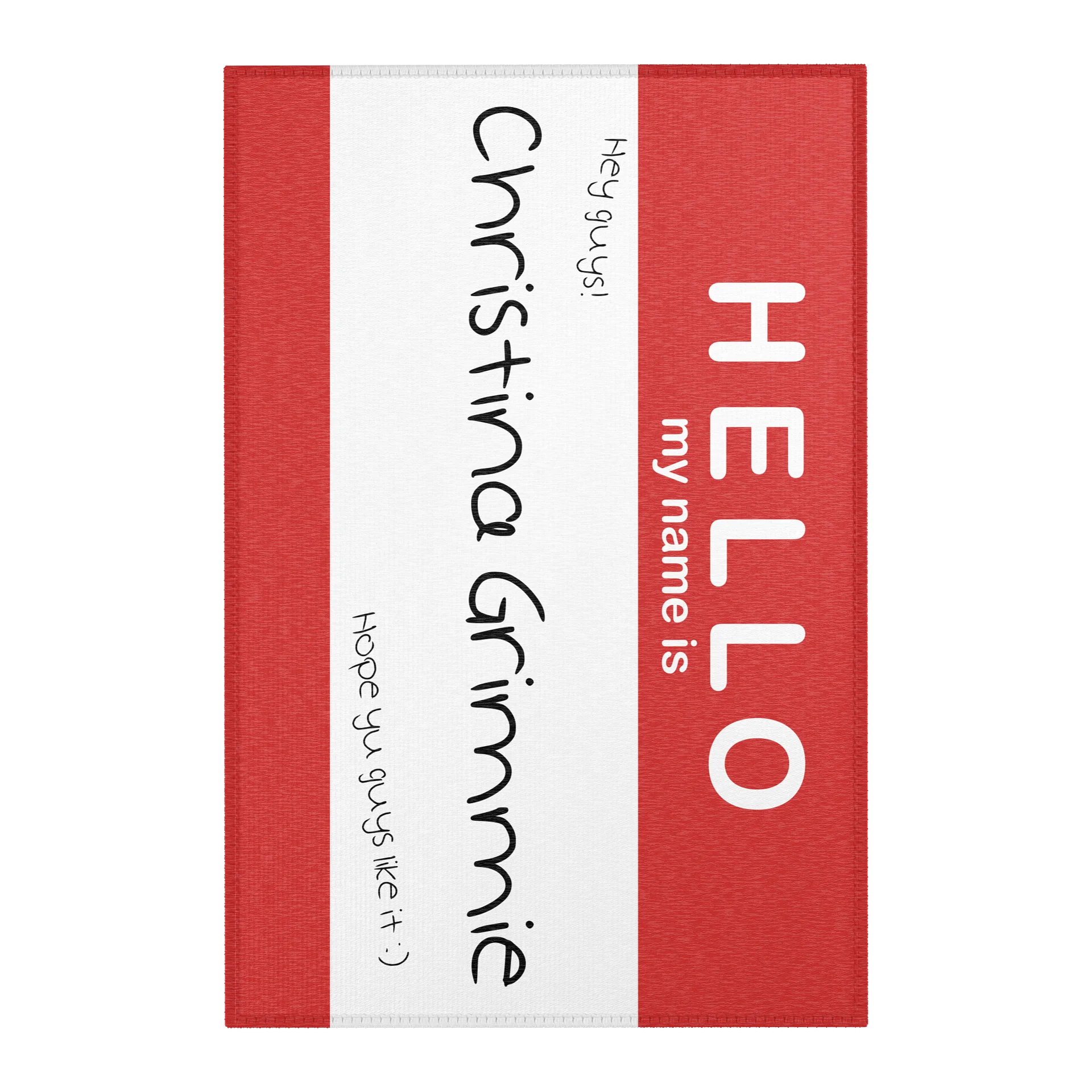 Hello My Name Is Christina Grimmie Rug product image (2)