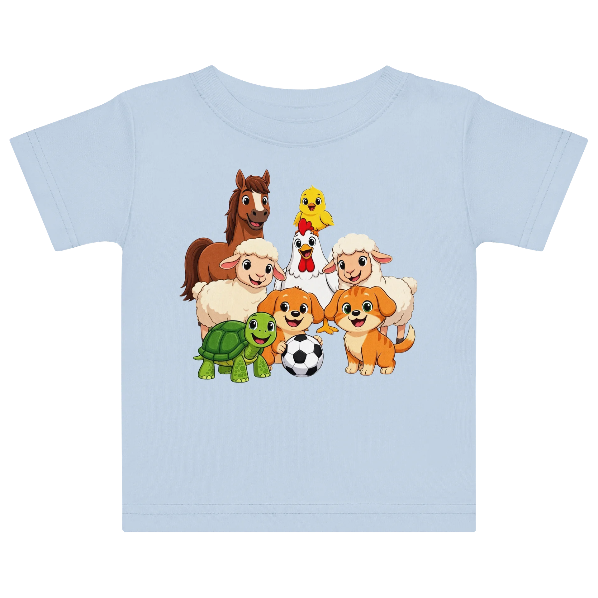 Farm Friends Soccer Crew Baby Tee product image (1)