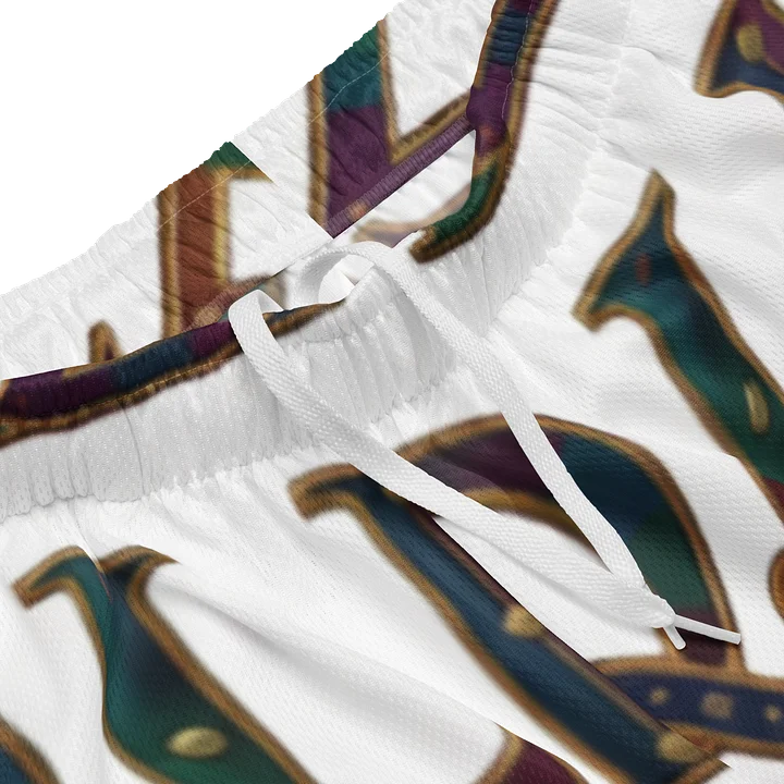 XZAQLI Men's Ivory Monogram Mesh Shorts product image (2)