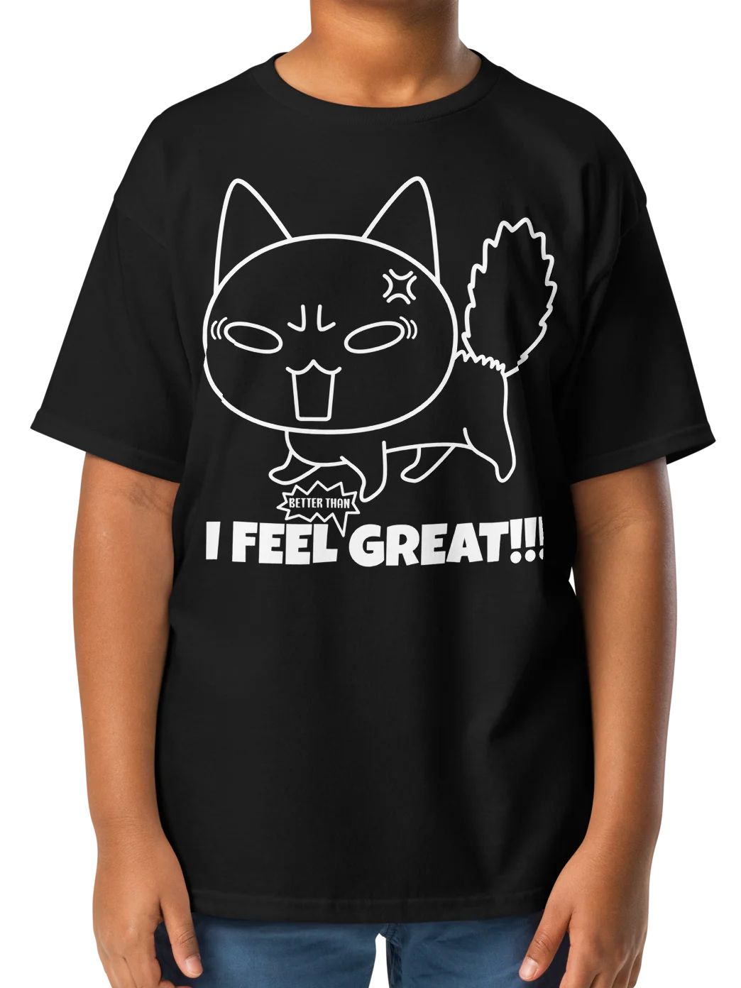 Ironic Emotional Expression - Unisex Youth Heavyweight T-shirt product image (2)