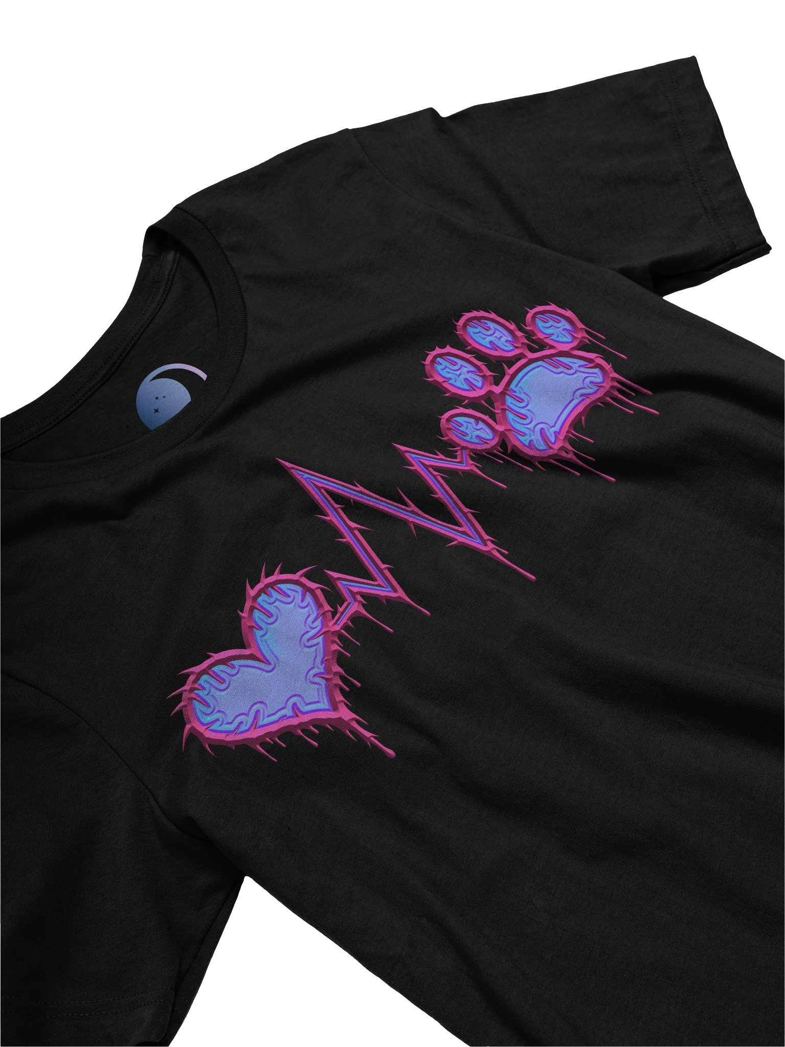 MooMoo Heart-Paw Tee (Pink/Blue Metal) product image (3)
