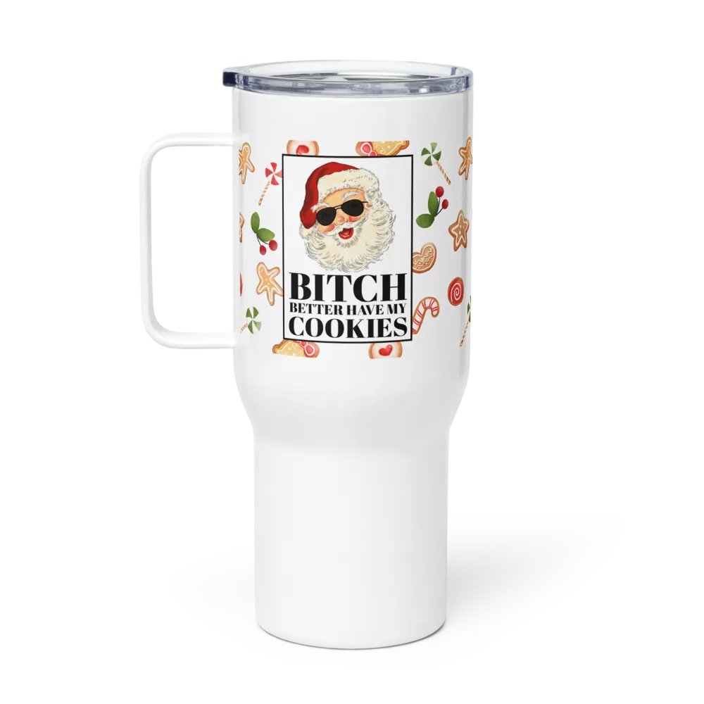 Santa's Cookie Demand Travel Mug product image (1)