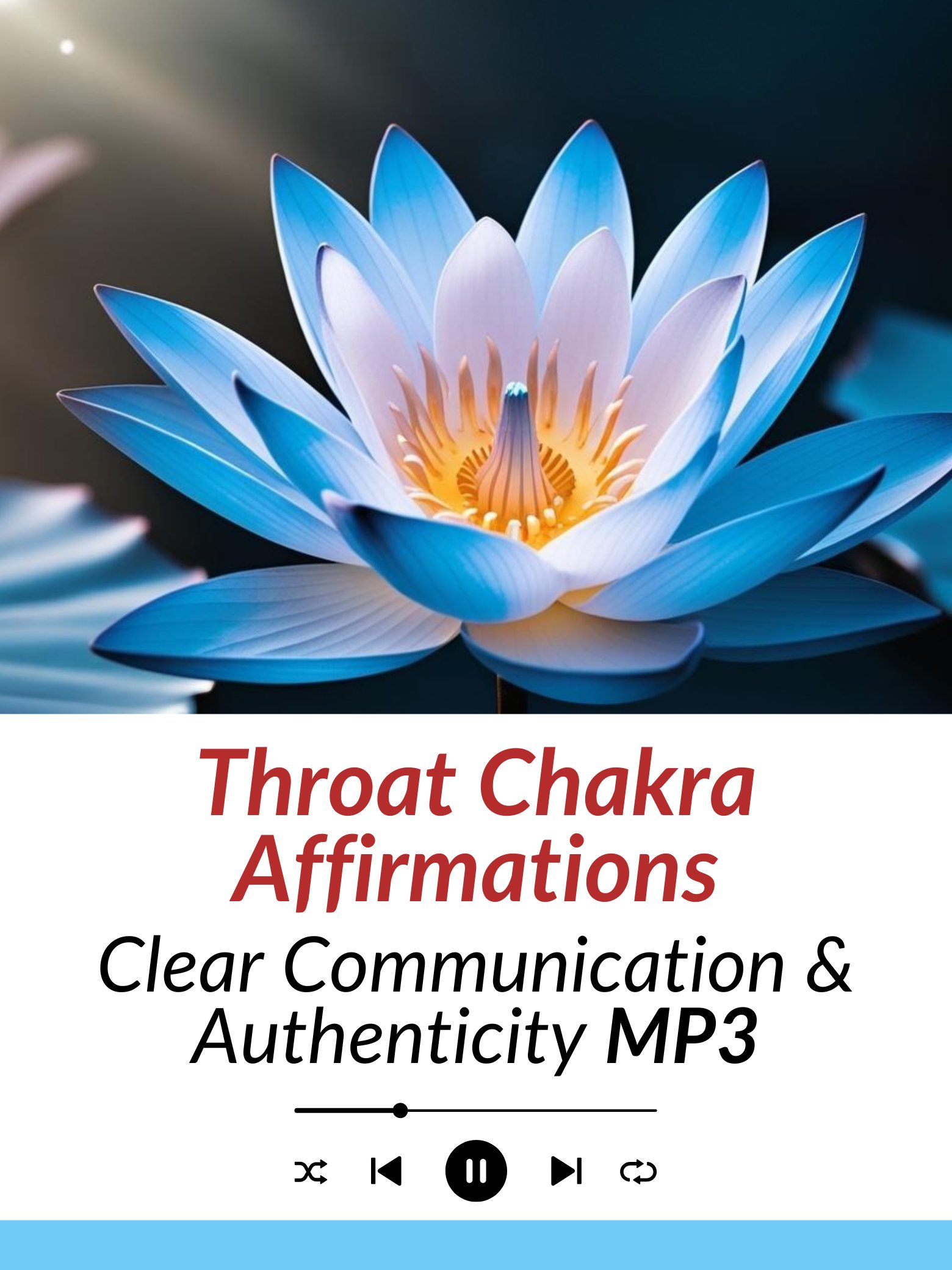 Throat Chakra Affirmations for Clear Communication & Authenticity | 741 Hz Frequency | MP3 Download product image (1)
