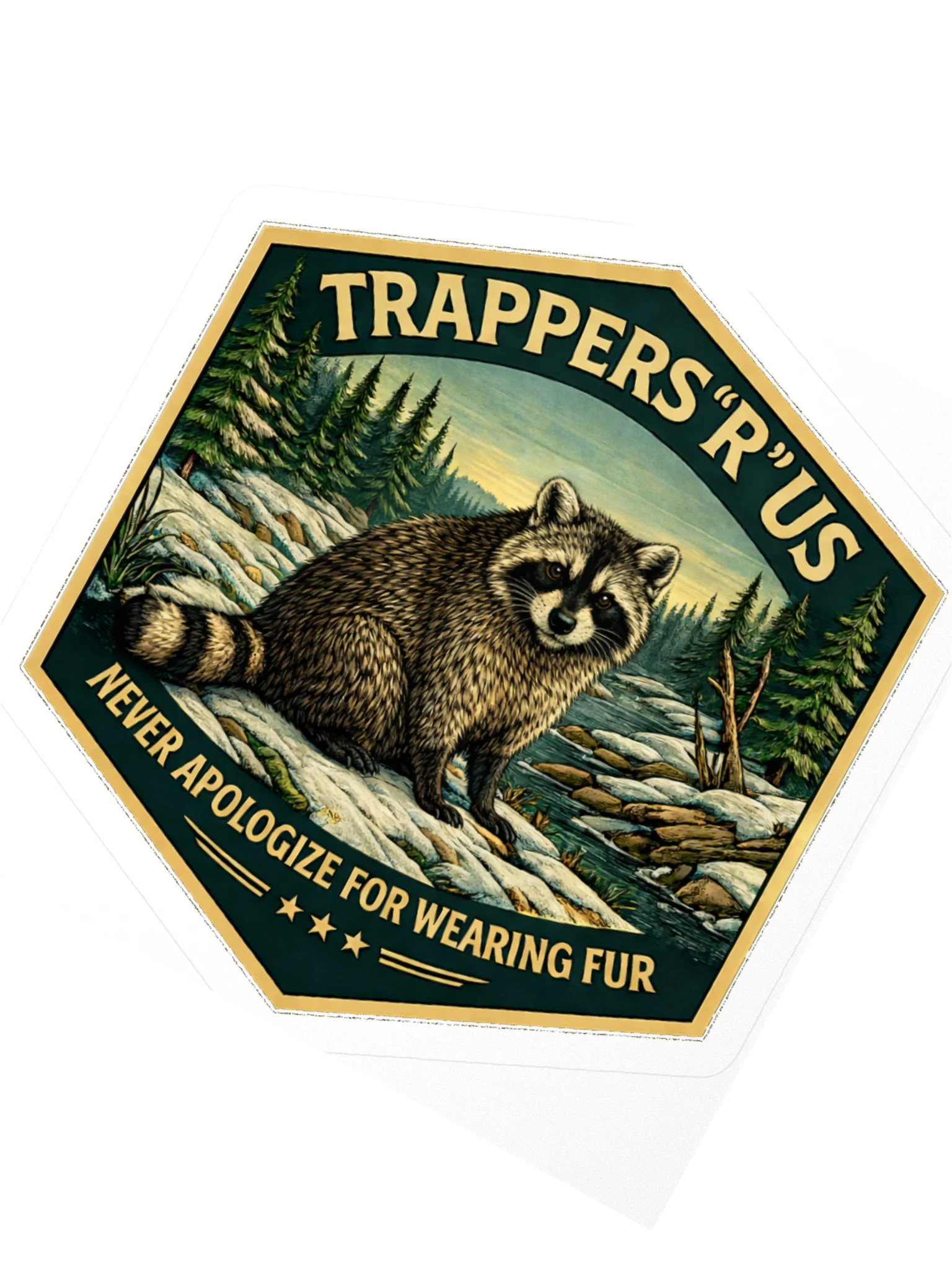 Sticker - Never Apologize - Raccoon product image (2)