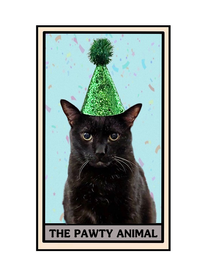 The Pawty Animal tarot card sticker product image (1)