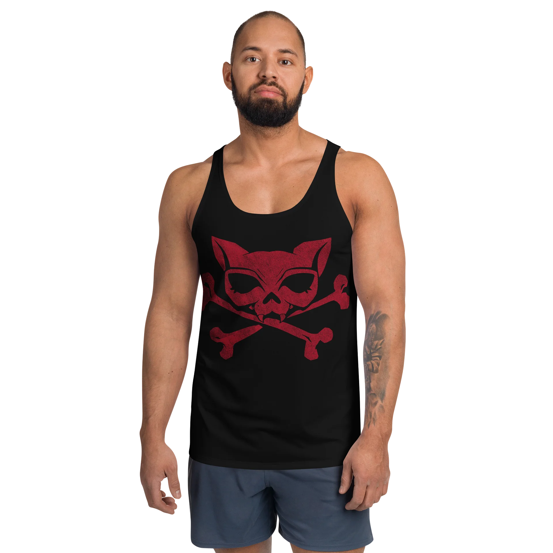Red Kat Skull Designer Tanktop product image (1)