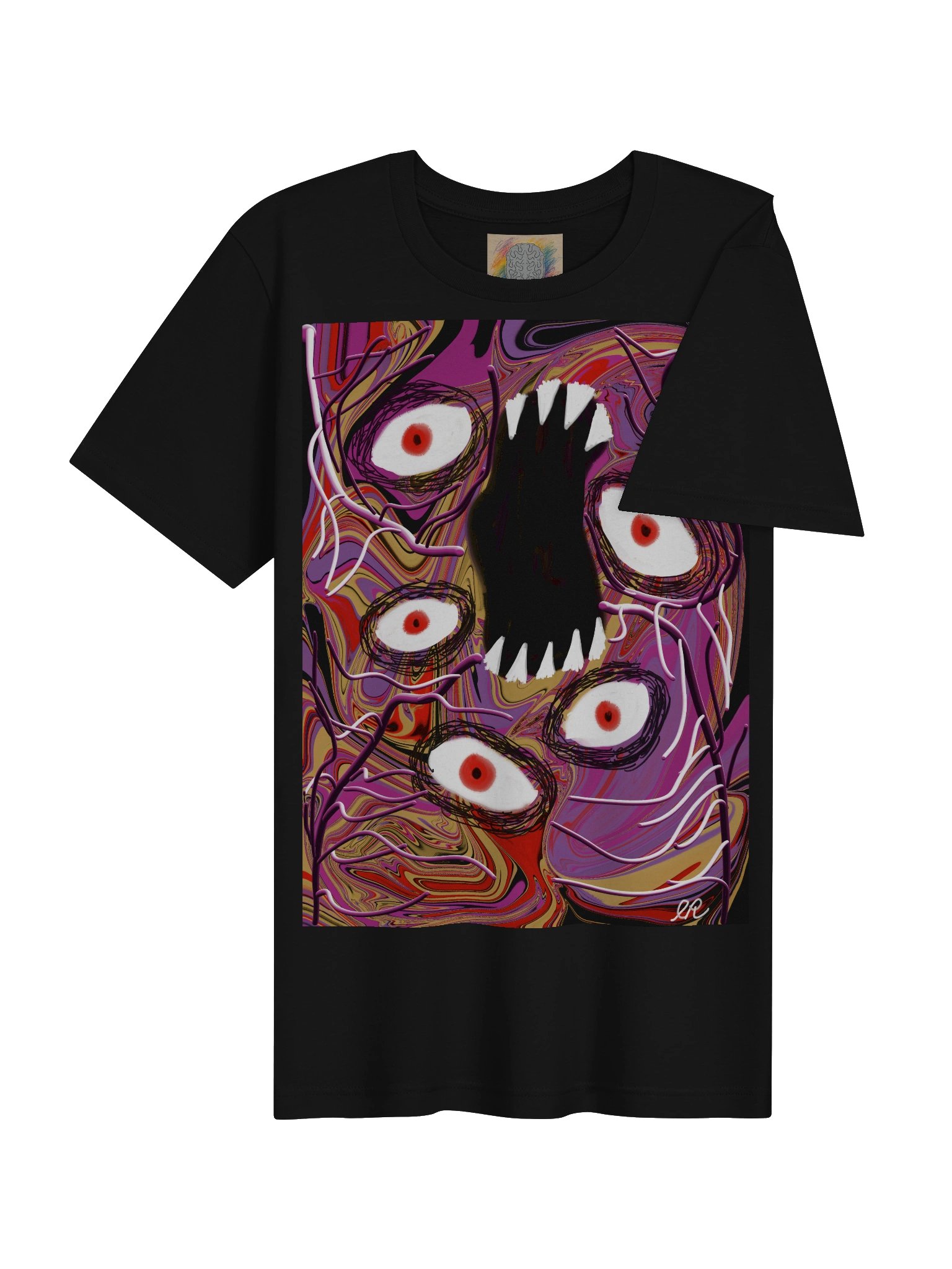 Surreal Chaos Face Graphic Tee product image (4)