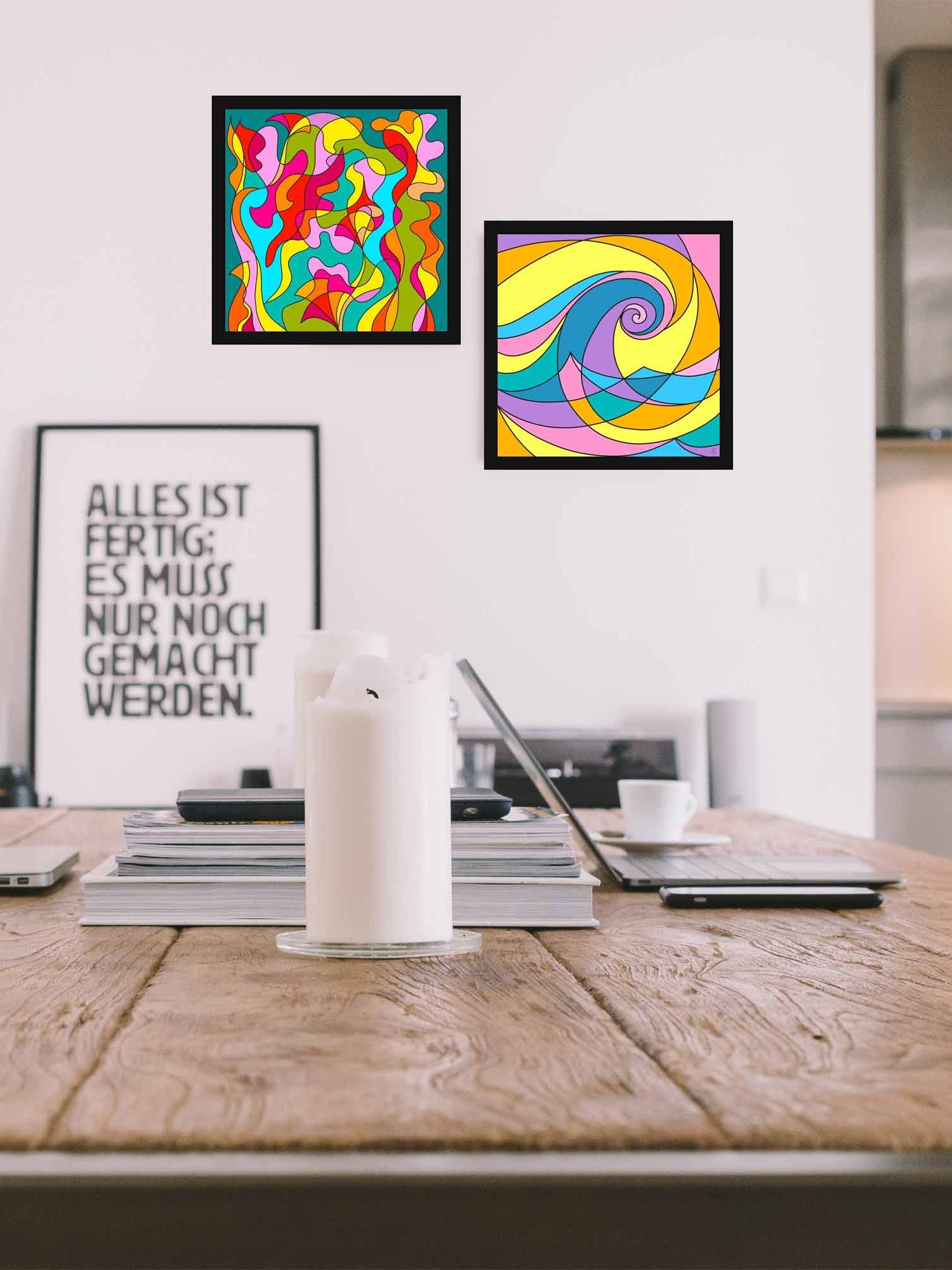 Vibrant Flow Canvas - Abstract Square No. 6 product image (3)