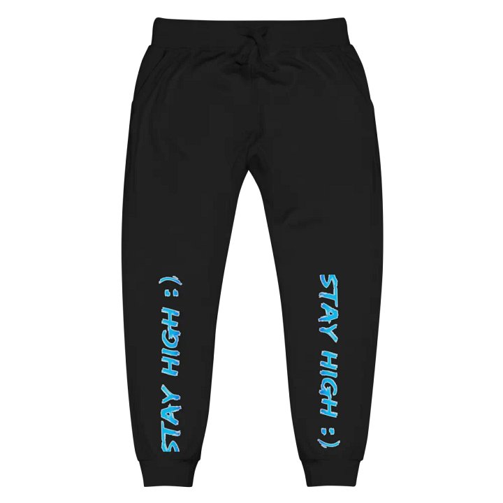 Cotton Heritage Stay High Unisex Fleece Sweatpants (Blue Gradient Text) product image (1)