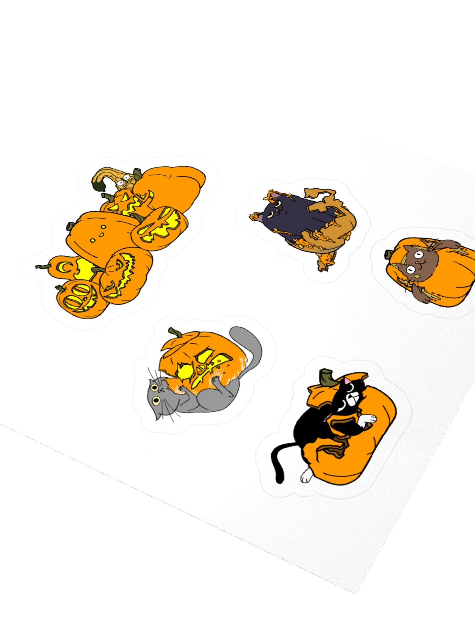 Pumpkin Party - Cat Sticker Pack product image (7)