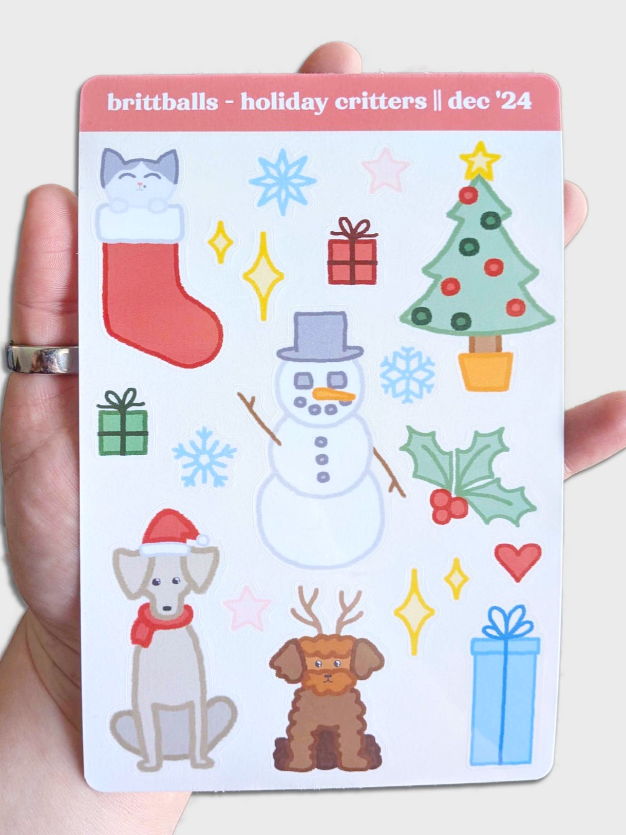 "Holiday Critters" Sticker Sheet product image (1)