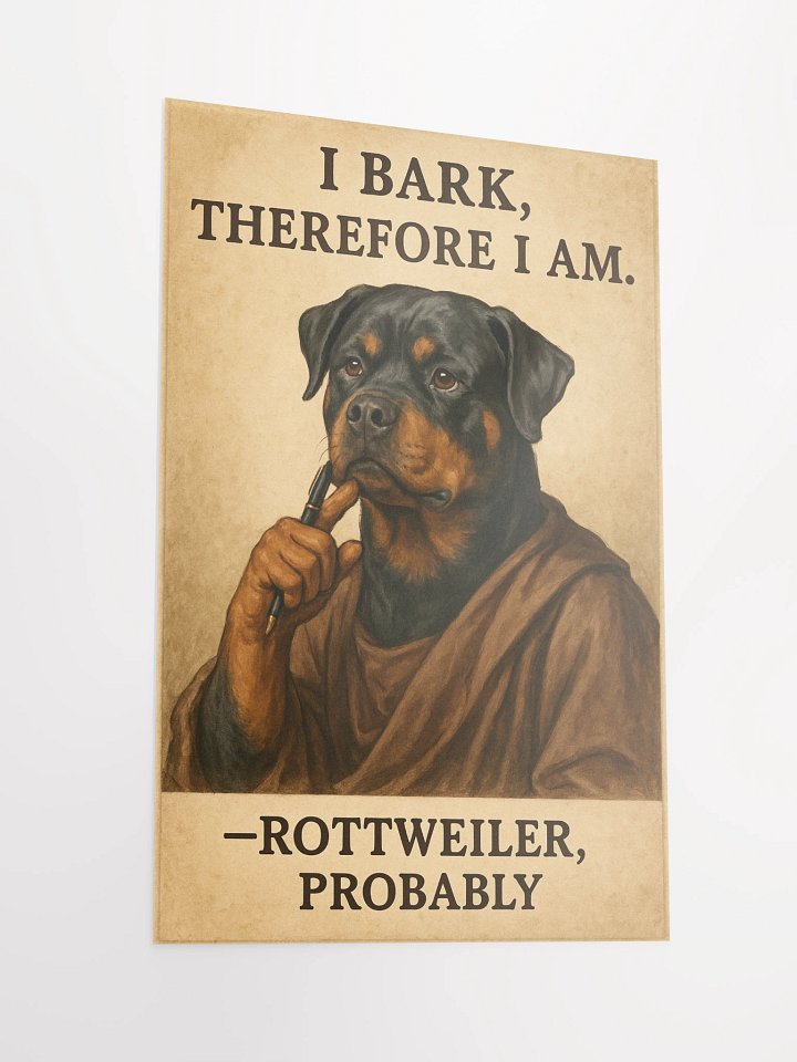 I Bark, Therefore I AM. Rottweiler Poster Print product image (4)